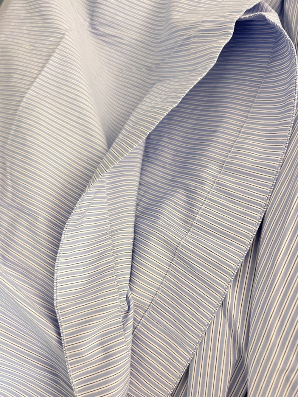 Doen Light Blue and White Striped Smocked Midi Dress - Picture 5 of 10